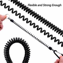 Cordón de pesca antirrobo de color aleatorio con cordón en espiral y llavero - Multicolor - Ver 4