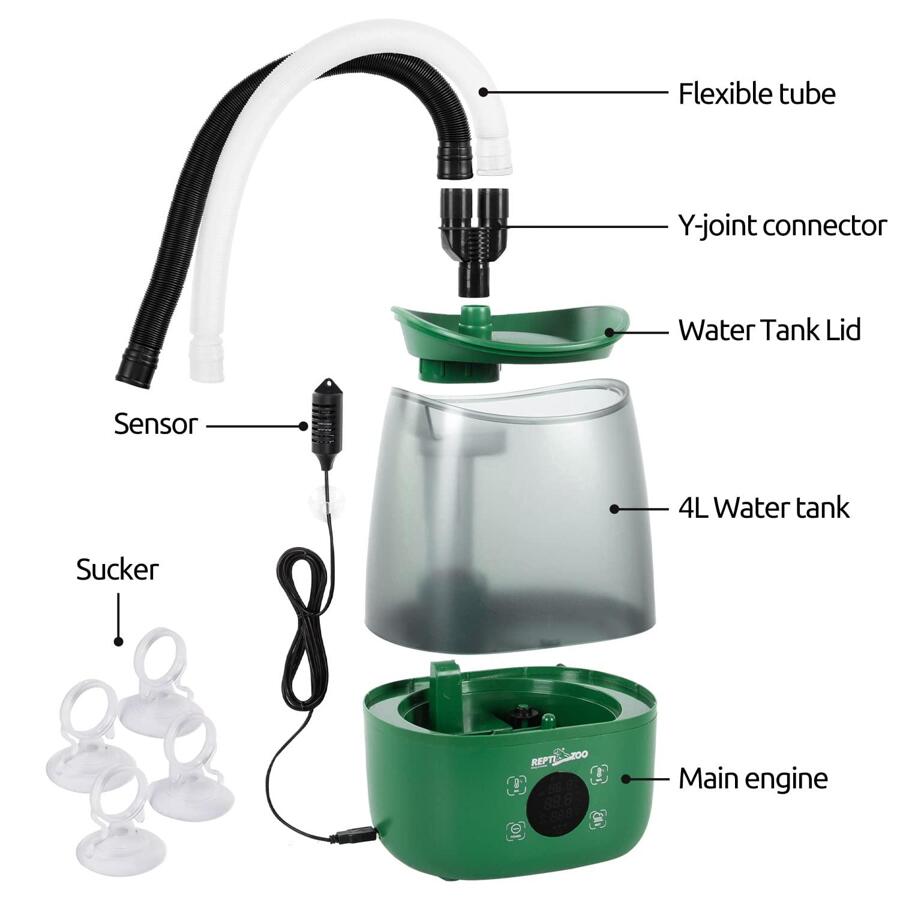 1 PC 4L Reptile Humidifier Fogger, Large Reptile Fogger with Humidity Control, Terrarium