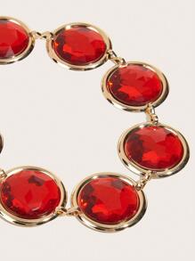 1pc Gold Circle Rhinestone Waist Chain For Women, Suitable For Halloween, Christmas, Party, Holiday Gift, Valentine's Day Gift - Gold - View 6