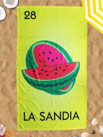 Toalla de playa mexicana - Microfibra absorbente - Lotería Lele Fridita - Esenciales de playa para viajes, vacaciones y días festivos de verano