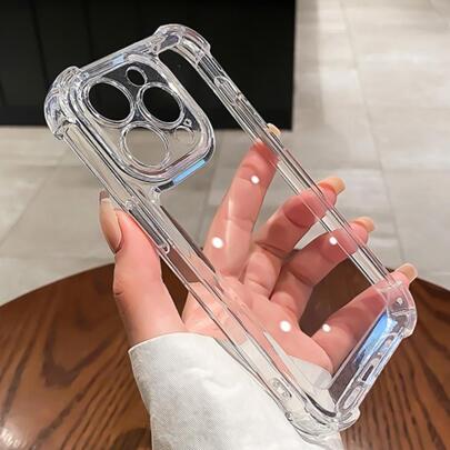 透明转角防震手机壳适用于 15，适用于 16 Pro Max，新款， 14 Plus/11/12/17 Air，简约优雅软壳，男女通用防水防摔防刮