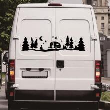 CarBody Decal Star Forest Tree Moon Sticker For Camper RV Motorhome Vinyl - Black - View 3