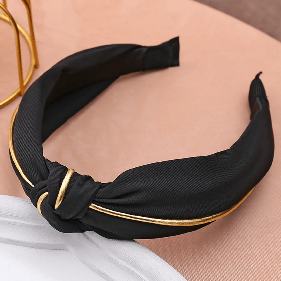 Diadema con diseño de nudo - Negro - Ver 1