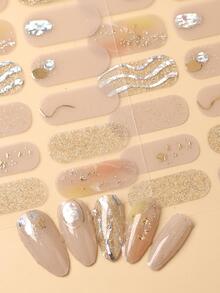 FULL BEAUTY 1 Máy Tính Full Cover Đá Cẩm Thạch Lấp Lánh Dán Móng Tay Hỗn Hợp Thiết Kế Ngón Tay Trang Trí Quấn Làm Móng Tay DIY - Nhiều màu - Xem 4