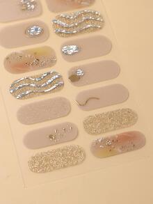 FULL BEAUTY 1 Máy Tính Full Cover Đá Cẩm Thạch Lấp Lánh Dán Móng Tay Hỗn Hợp Thiết Kế Ngón Tay Trang Trí Quấn Làm Móng Tay DIY - Nhiều màu - Xem 3
