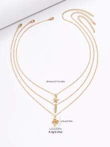 3 Cái/bộ Bãi Biển Mùa Hè Phong Cách Đồng Với Micro Mở Đường Sao Biển Cá Ngựa Cây Dừa Mặt Dây Chuyền, Thời Trang Và Đa Năng - Vàng - Xem 4