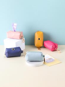 1入組旅行戶外便攜式狗便便袋分配器PU袋寵物貓撿便便袋架垃圾袋整理器