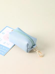 1入組旅行戶外便攜式狗便便袋分配器PU袋寵物貓撿便便袋架垃圾袋整理器