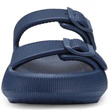 OZLOOK Cloud Slides For Men Quickly Dry Non-Slip Pillow Sandals, Soft Thick Sole Indoor And Outdoor Shower Slippers - 藍色 - 查看 3