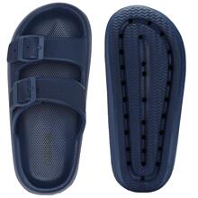 OZLOOK Cloud Slides For Men Quickly Dry Non-Slip Pillow Sandals, Soft Thick Sole Indoor And Outdoor Shower Slippers - 藍色 - 查看 5