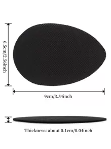 1/2/3/4 Pairs Anti-Slip Self-Adhesive Shoes Mat, High Heel Sole Protector Rubber Pads, Belt, Shoes And Boots Accessories, Back To School Supplies, Shoe, Spring Summer Picks, Brides Maid Gifts, Room, Bedroom Decor, Bedroom Decor, Beach, Travel, For Men, For Women, Vacation,Cute Stuff - Black - View 5