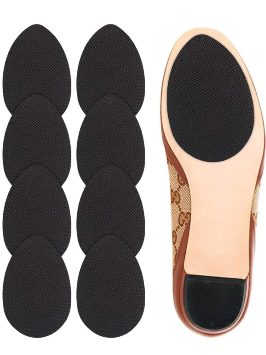 1/2/3/4 Pairs Anti-Slip Self-Adhesive Shoes Mat, High Heel Sole Protector Rubber Pads, Belt, Shoes And Boots Accessories, Back To School Supplies, Shoe, Spring Summer Picks, Brides Maid Gifts, Room, Bedroom Decor, Bedroom Decor, Beach, Travel, For Men, For Women, Vacation,Cute Stuff - Black - View 1