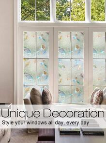 1 Miếng Dán Trang Trí Kính 3D Dán Tĩnh Điện, Tấm Che Nắng Nhiều Màu Sắc Cách Nhiệt Chống Tia UV Nhãn Dán Cửa Sổ Riêng Tư Cho Phòng Tắm, Kích thước: 45cm*1m/2m/3m/5m/10m - Trong sáng - Xem 5