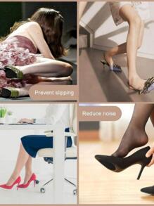 1/2/3/4 Pairs Anti-Slip Self-Adhesive Shoes Mat, High Heel Sole Protector Rubber Pads, Belt, Shoes And Boots Accessories, Back To School Supplies, Shoe, Spring Summer Picks, Brides Maid Gifts, Room, Bedroom Decor, Bedroom Decor, Beach, Travel, For Men, For Women, Vacation,Cute Stuff - Black - View 6