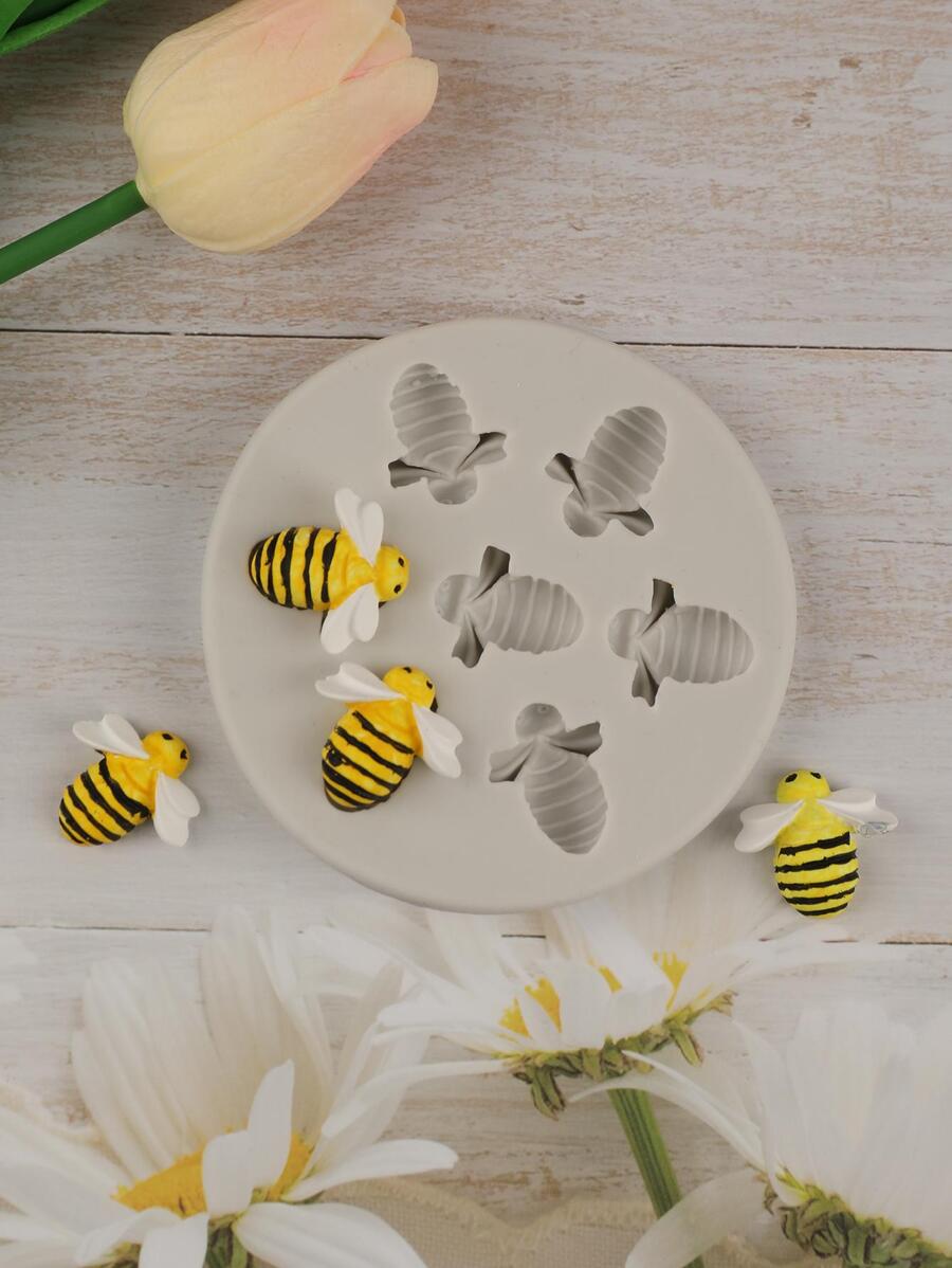 1 件蜜蜂设计 DIY 硅胶模具 - 灰色 - 查看 1