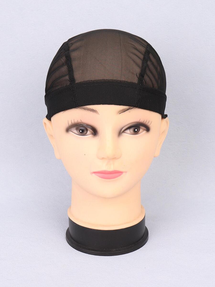 1入組假髮網帽,彈性透氣網布帽,用於假髮製作的黑色假髮網帽 - 黑色 - 查看 1