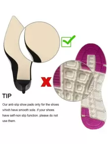 1/2/3/4 Pairs Anti-Slip Self-Adhesive Shoes Mat, High Heel Sole Protector Rubber Pads, Belt, Shoes And Boots Accessories, Back To School Supplies, Shoe, Spring Summer Picks, Brides Maid Gifts, Room, Bedroom Decor, Bedroom Decor, Beach, Travel, For Men, For Women, Vacation,Cute Stuff - Black - View 8