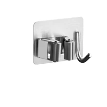 1入組不銹鋼拖把和掃帚架 - 銀色 - 查看 2