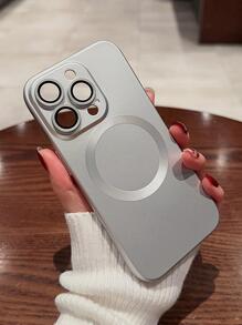 电镀磁性无线充电手机壳兼容 Iphone 16 Pro Max/16/16 Pro/16 Plus/15/15 Pro Max/15 Pro/15 Plus/11/12/13/14 Pro Max/XS/XR/11 Pro/11 Pro Max/12 Pro/12 Pro Max/13 Pro/13 Pro Max/14 Pro/14 Pro Max/14 Plus，极简设计软壳 - 銀色 - 查看 2