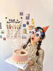 1pc Birthday Party Glasses - White - View 4