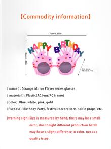 1pc Birthday Party Glasses - White - View 8
