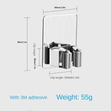1入組不銹鋼拖把和掃帚架 - 銀色 - 查看 3