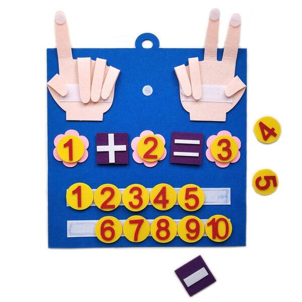 Felt Board Finger Numbers Counting Toy, Toddler Early Educational