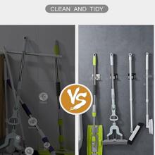 1入組不銹鋼拖把和掃帚架 - 銀色 - 查看 11