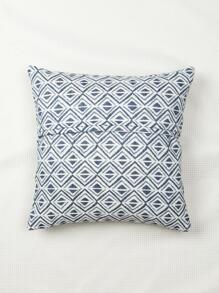 1 pieza Funda de almohada decorativa de jacquard impermeable para exteriores, con diseño de rombos, adecuada para sala de estar, dormitorio, decoración del hogar, todo el año