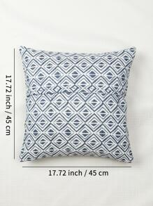 1 pieza Funda de almohada decorativa de jacquard impermeable para exteriores, con diseño de rombos, adecuada para sala de estar, dormitorio, decoración del hogar, todo el año