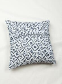 1 pieza Funda de almohada decorativa de jacquard impermeable para exteriores, con diseño de rombos, adecuada para sala de estar, dormitorio, decoración del hogar, todo el año