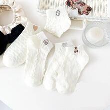 5 đôi vớ phi hành đoàn họa tiết hoạt hình - trắng - Xem 3