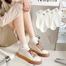 5 đôi vớ phi hành đoàn họa tiết hoạt hình - trắng - Xem 4