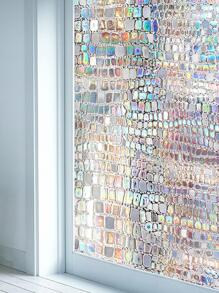 1 件静电贴 3D 装饰玻璃膜,遮阳、隔热、浴室和窗户隐私保护膜,45 厘米 X 1 米/2 米/3 米/5 米/10 米,贴纸,墙贴花,乙烯基贴花,用于家居装饰,春季装饰品让您的家焕然一新,拉玛装饰贴纸 - 無色 - 查看 2