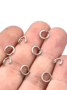 200pcs 3mm 4mm 5mm 6mm 7mm 8mm 10mm stainless steel DIY Jewelry Findings Open Single Loops Jump Rings & Split Ring for jewelry making