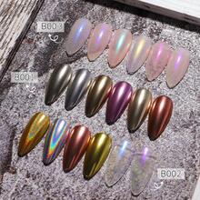 Powder For Manicure Nail Decoration Pigment Mermaid Effect - Beige - Übersicht 4