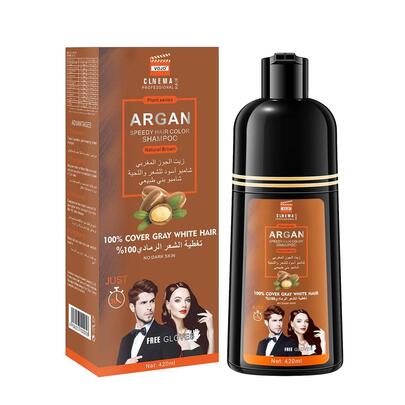 VOJO 1瓶420毫升無氨天然堅果油染髮劑，自然褐色色調