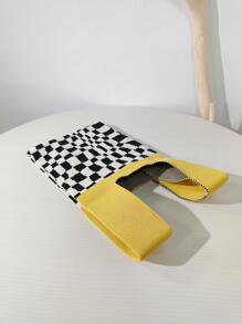 Kids Geometric Pattern Acrylic Vacation Crochet Bag - Yellow - View 2