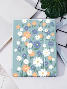 Floral Pattern Case Compatible With iPad - Multicolor - View 3