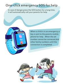 Reloj inteligente para niños, dispositivo con tarjeta Sim, GPS - Azul - Ver 3