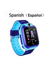 Reloj inteligente para niños, dispositivo con tarjeta Sim, GPS - Azul - Ver 1