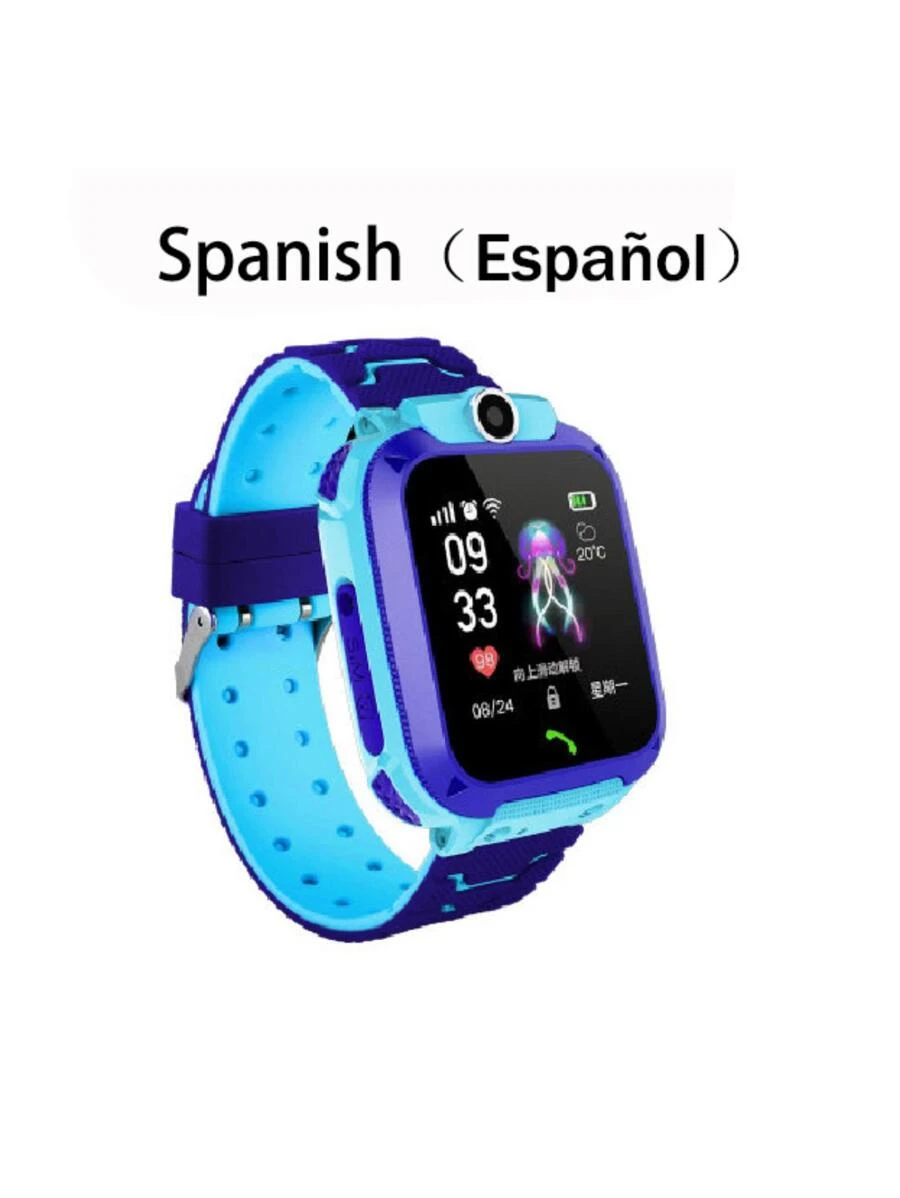 Reloj inteligente para niños, dispositivo con tarjeta Sim, GPS - Azul - Ver 1