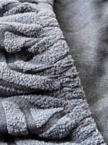 1入組幾何提花彈性沙發座套 - 深灰色 - 查看 8