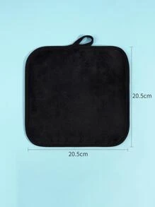 MAANGE 5片正方形卸妝棉 (20.5cm*20.5cm)，柔軟親膚，清潔工具，方便旅行 - 黑色 - 查看 6