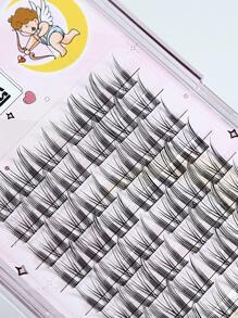 Fake Eyelashes,1Box 12 Rows False Eyelashes Natural Wispy Enlarged Double Eye False Eyelashes Makeup Lash Extension Strip Lashes,Lashes,Eyelashes,Fake Lashes - Black - View 4