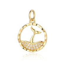 Mặt dây chuyền tự làm hình tròn trang trí bằng đá rhinestone - phong cách phương Tây - Xem 3