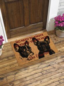 1入組狗狗和字母圖案抗吊帶裙門墊 - 彩色 - 查看 2