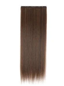 Clip In Long Straight Synthetic Hair Extension - Two-Tone - View 4