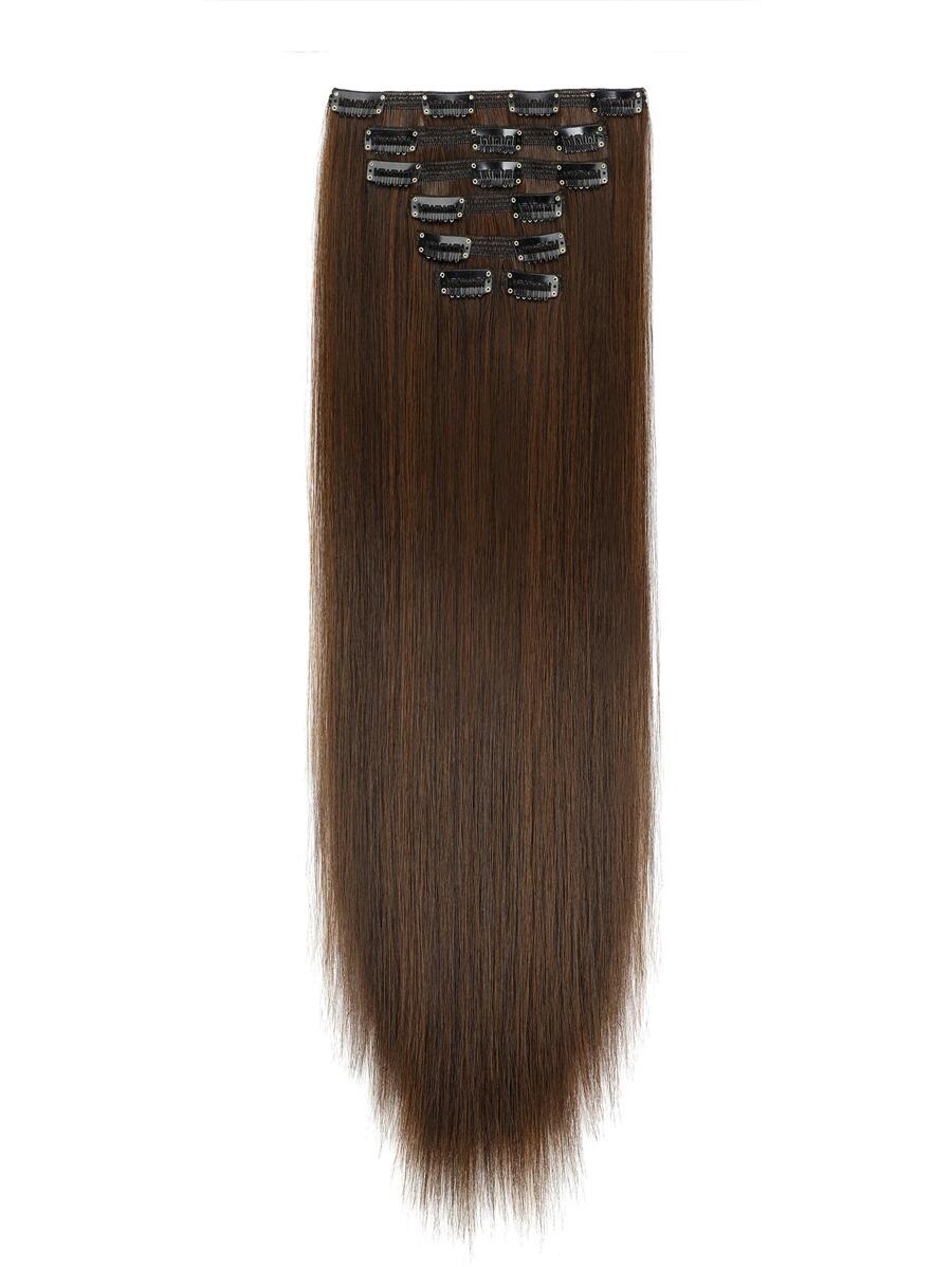 Clip In Long Straight Synthetic Hair Extension - Two-Tone - View 1