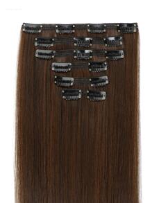 Clip In Long Straight Synthetic Hair Extension - Two-Tone - View 5